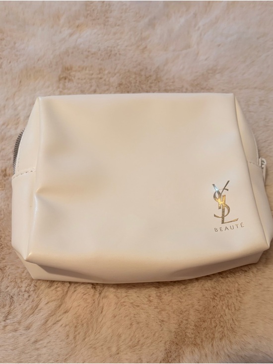 Yves Saint Laurent Handbags - YSL Beauté White Cosmetic Makeup Bag Zip Pouch Travel Case